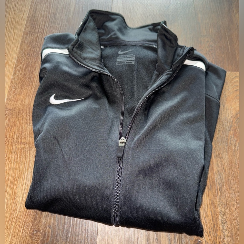 Nike Women's Black Performance Jacket with White Accents